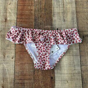 Zara Girls Size 8-9 Pink Floral Ruffle Bikini Bottoms Size 8-9